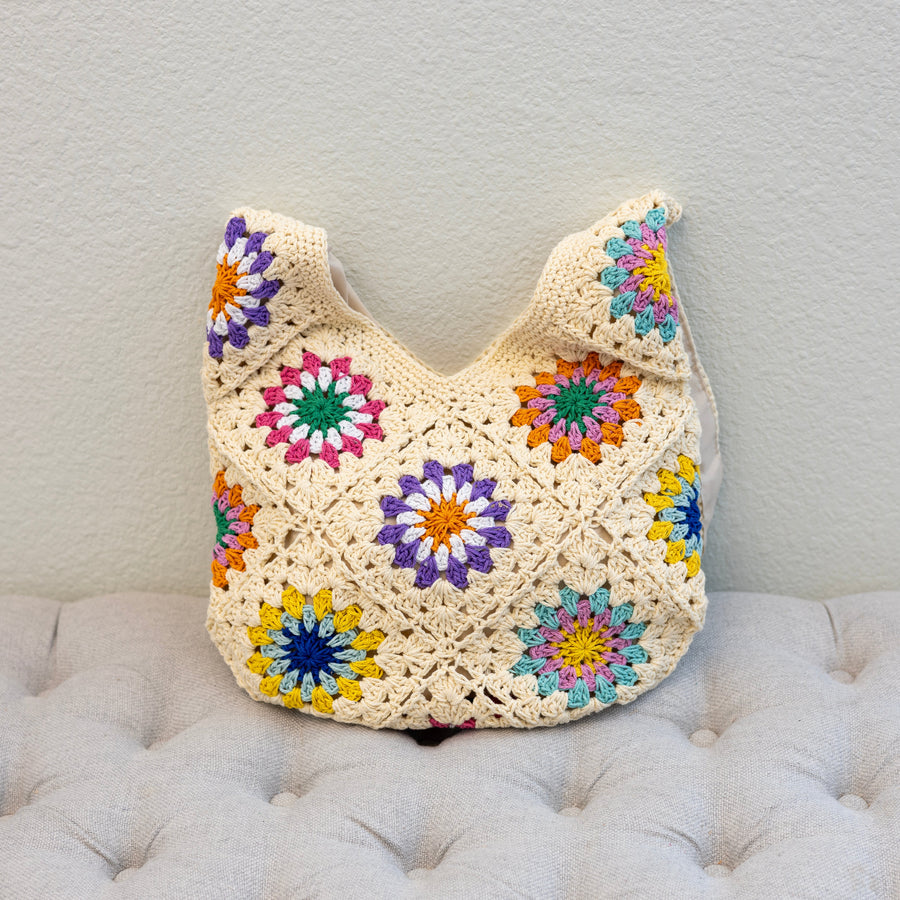 Women’s Boho Crochet Shoulder Bag Purse for Boho Everyday Style & Gifts