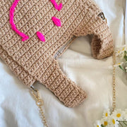 Women’s Handmade Crochet Smiley Bag Purse for Boho Everyday Style & Gifts