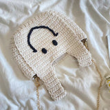 Women’s Handmade Crochet Smiley Bag Purse for Boho Everyday Style & Gifts