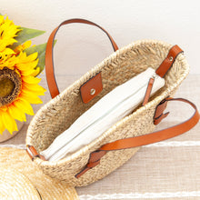 Handgemachte Stroh-Rattankorb-Tragetasche für Strand, Urlaub & Sommer-Outfits für Damen