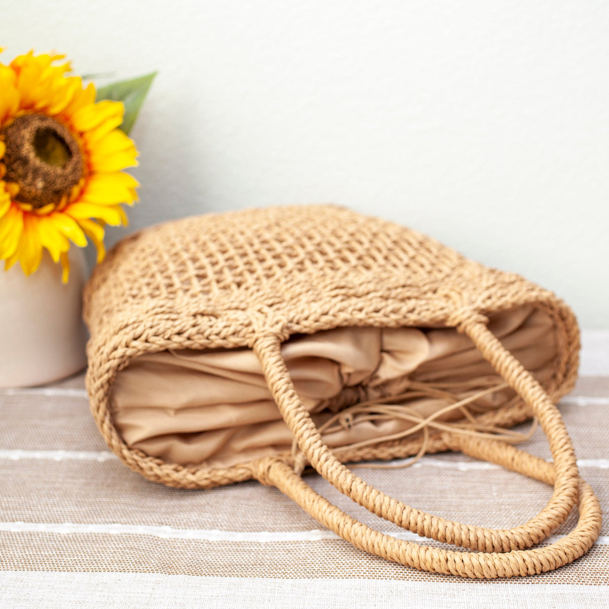 Women’s Straw Basket Beach Tote Bag for Beach, Vacation & Summer Outfits