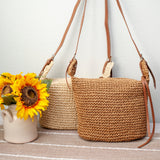 Women’s Straw Woven Crossbody Bag With Tassel Tote Bag for Beach, Vacation & Summer Outfits