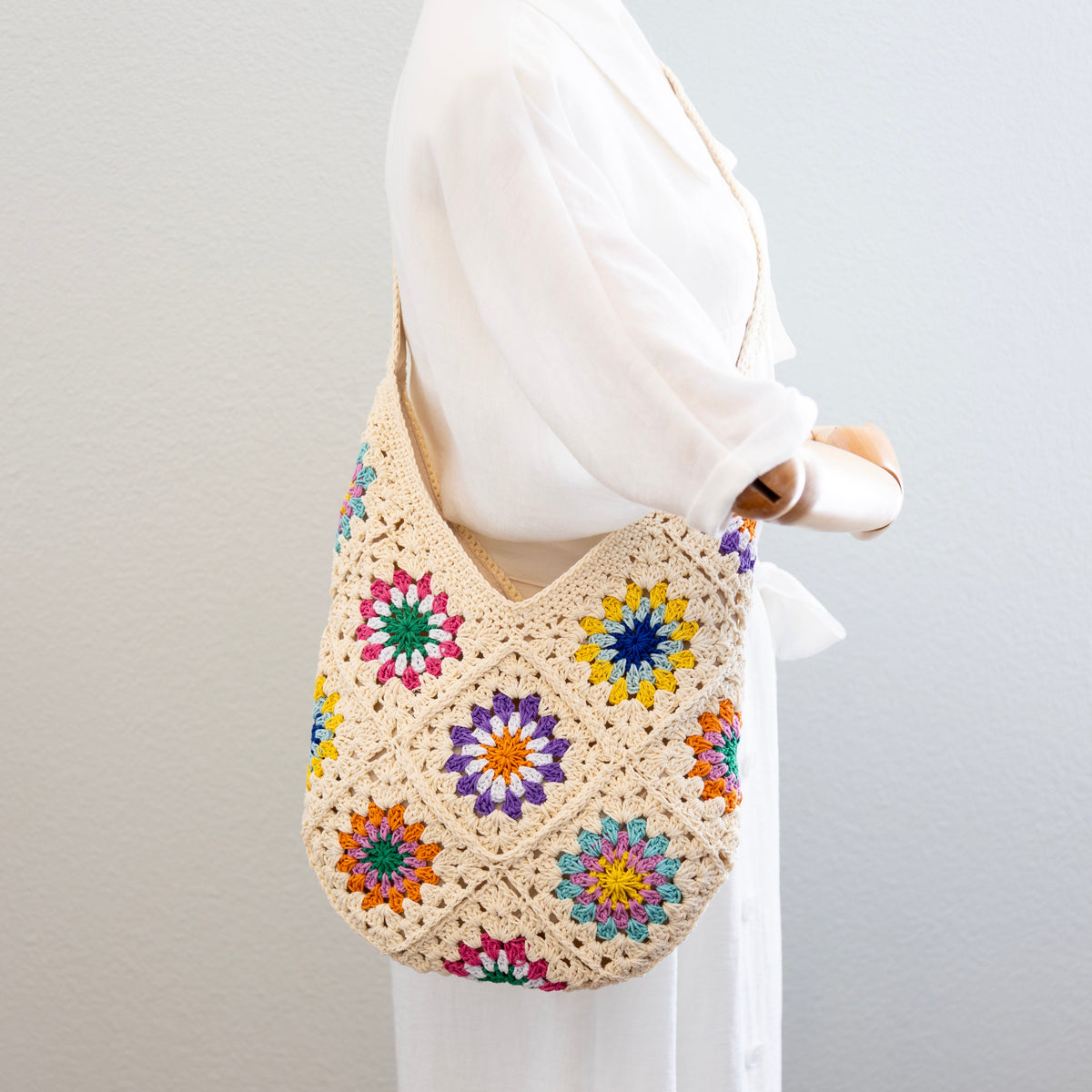 Women’s Boho Crochet Shoulder Bag Purse for Boho Everyday Style & Gifts