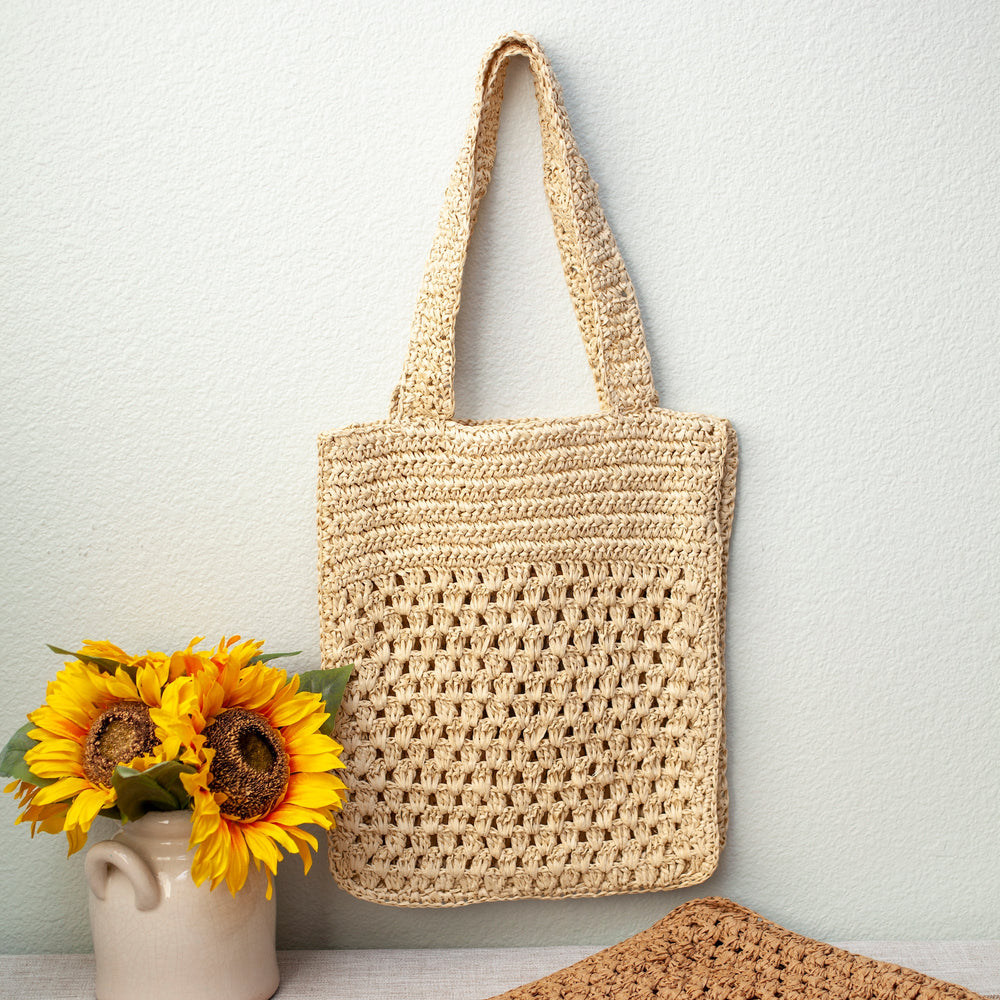 Geflochtene Strohtasche für Damen für Strand, Urlaub & Sommer-Outfits