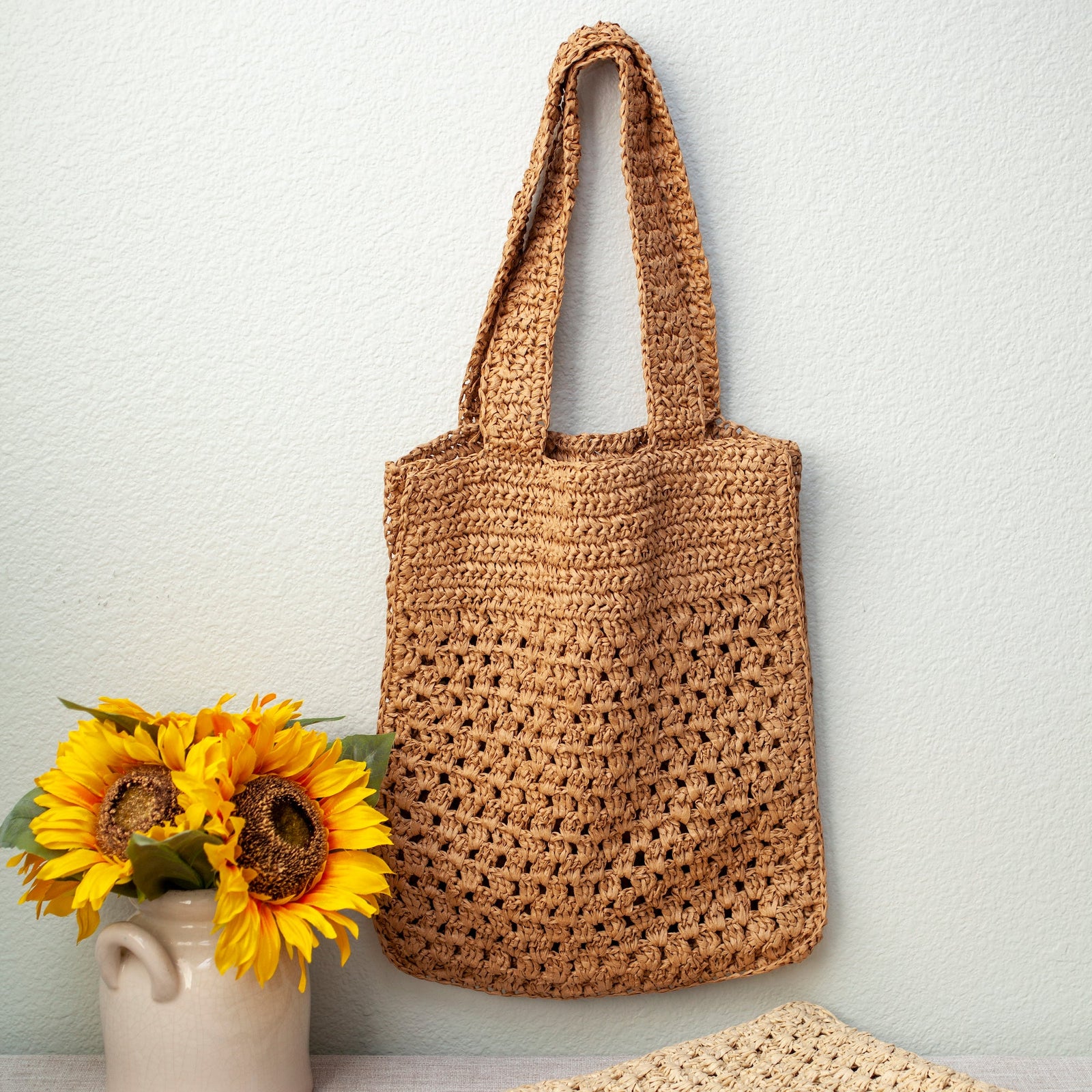 Women’s Straw Woven Summer Tote Bag for Beach, Vacation & Summer Outfits