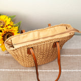 Women’s Straw Basket Tote Bag for Beach, Vacation & Summer Outfits