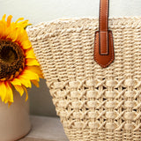 Women’s Straw Basket Tote Bag for Beach, Vacation & Summer Outfits
