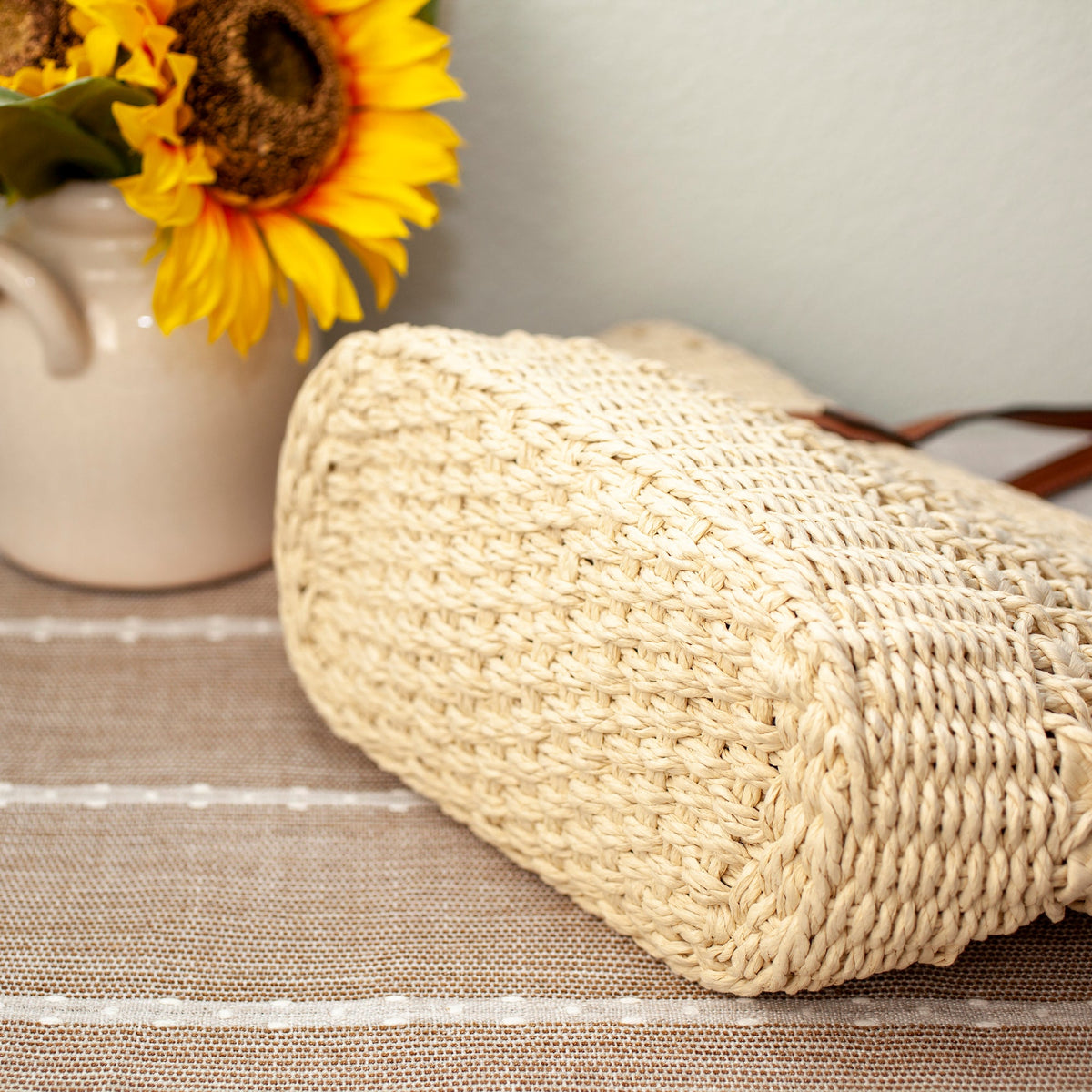 Women’s Straw Basket Tote Bag for Beach, Vacation & Summer Outfits
