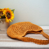 Women’s Round Straw Tote for Beach, Vacation & Summer Outfits
