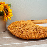 Women’s Round Straw Tote for Beach, Vacation & Summer Outfits