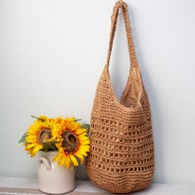 Geflochtene Damen-Strandtasche aus Stroh für Strand, Urlaub und Sommer-Outfits