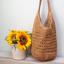 Geflochtene Damen-Strandtasche aus Stroh für Strand, Urlaub und Sommer-Outfits