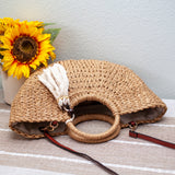 Women’s Summer Beach Straw Basket with Tassel Tote Bag for Beach, Vacation & Summer Outfits