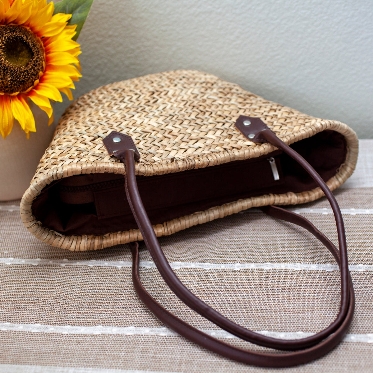Women’s Straw Basket Beach Tote for Beach, Vacation & Summer Outfits