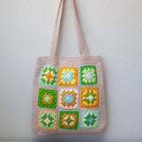 Women’s Handmade Crochet Granny Square Patch Shoulder Bag Purse for Boho Everyday Style & Gifts