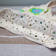 Women’s Artsy Knitted Granny Square Tote for Boho Everyday Style & Gifts