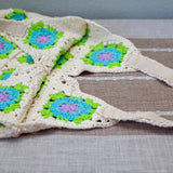 Women’s Artsy Knitted Granny Square Tote for Boho Everyday Style & Gifts