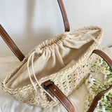 Women’s Straw Market Tote Bag for Beach, Vacation & Summer Outfits