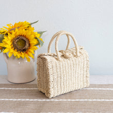 Damen Strand Stroh Gewebte Box Crossbody Tasche Umhängetasche für Strand, Urlaub & Sommeroutfits