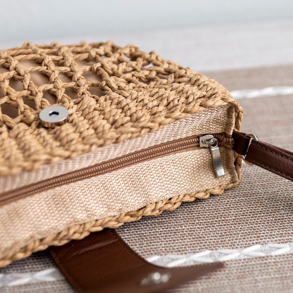 Women’s Summer Straw Half Moon Shoulder Bag Tote Bag for Beach, Vacation & Summer Outfits