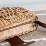 Women’s Summer Straw Half Moon Shoulder Bag Tote Bag for Beach, Vacation & Summer Outfits