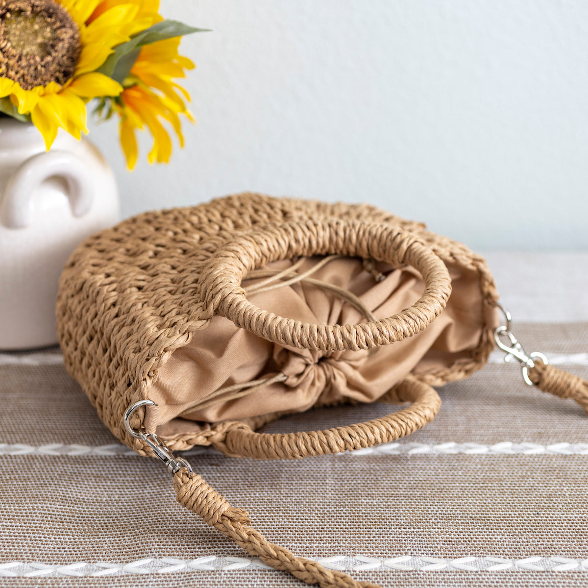 Women’s Summer Straw Basket Bag Tote Bag for Beach, Vacation & Summer Outfits