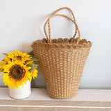 Women’s Straw Flower Basket Summer Tote Bag for Beach, Vacation & Summer Outfits