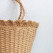Women’s Straw Flower Basket Summer Tote Bag for Beach, Vacation & Summer Outfits