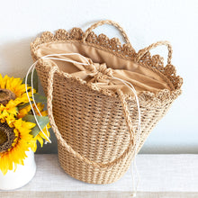 Women’s Straw Flower Basket Summer Tote Bag for Beach, Vacation & Summer Outfits