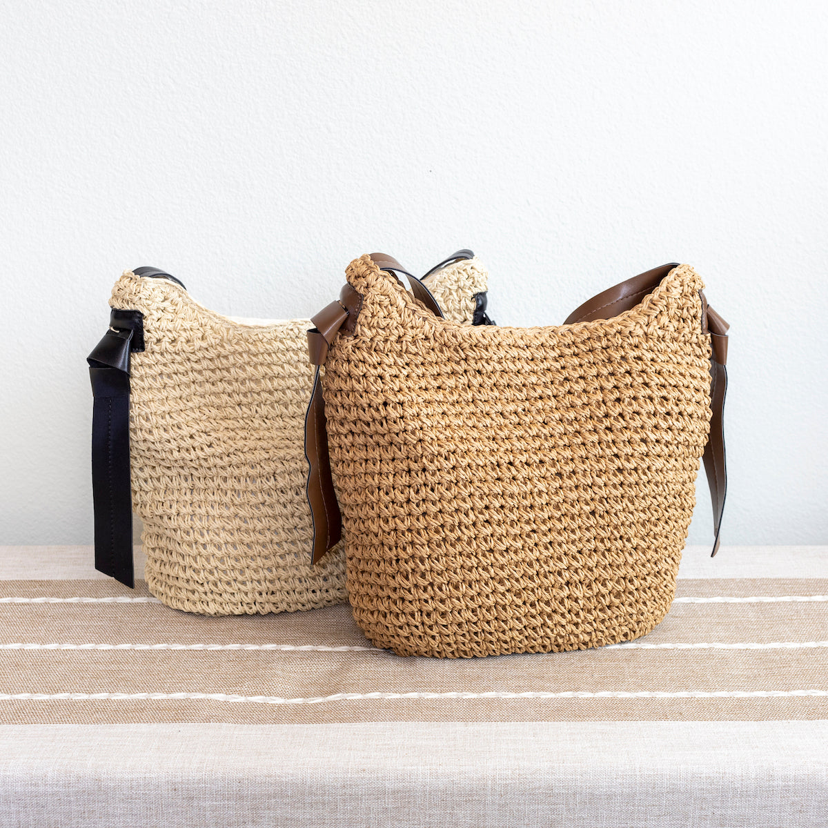 Women’s Simple Straw Woven Shoulder Bag for Beach, Vacation & Summer Outfits