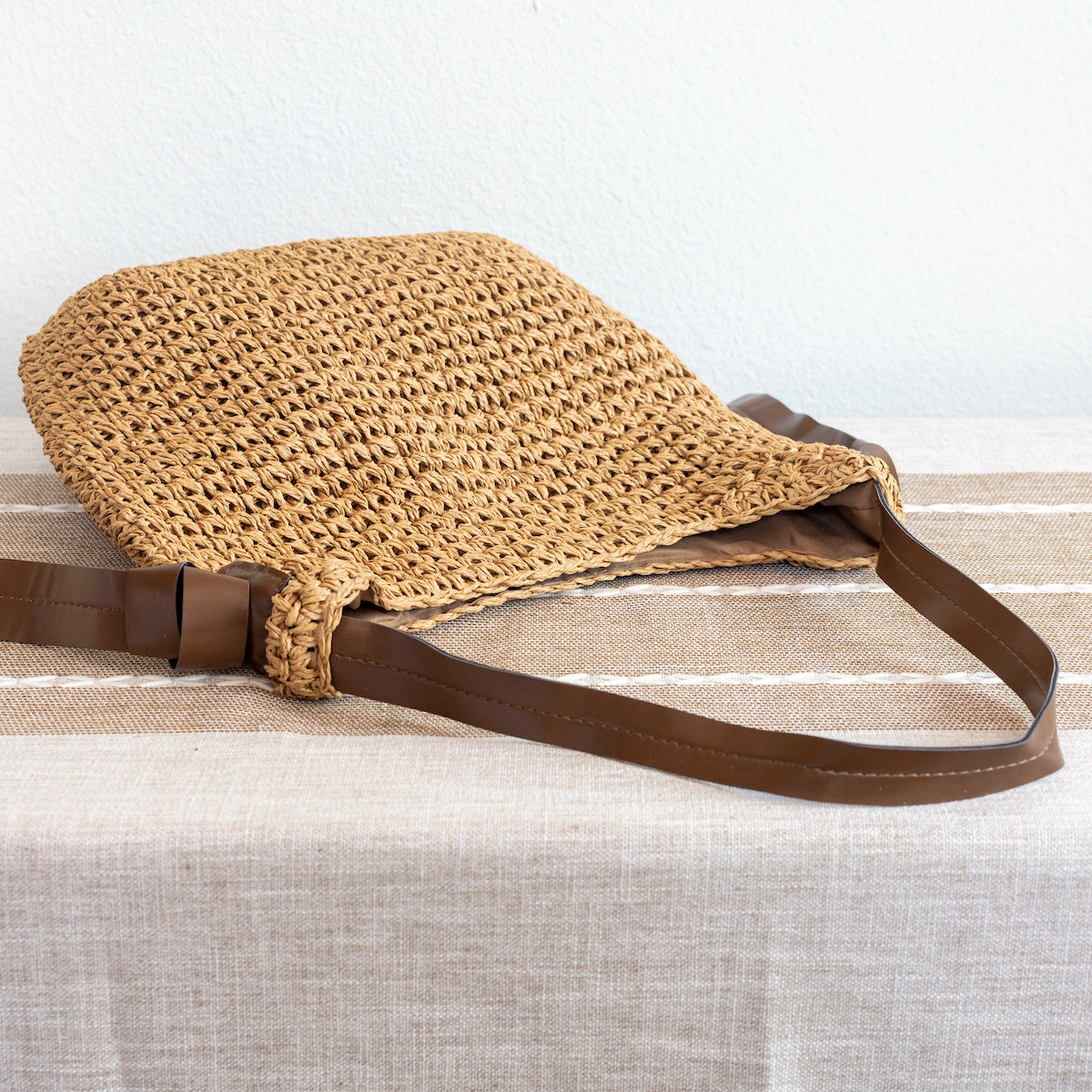 Women’s Simple Straw Woven Shoulder Bag for Beach, Vacation & Summer Outfits