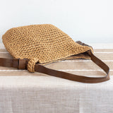 Women’s Simple Straw Woven Shoulder Bag for Beach, Vacation & Summer Outfits