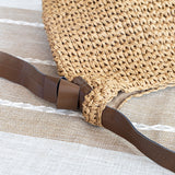 Women’s Simple Straw Woven Shoulder Bag for Beach, Vacation & Summer Outfits