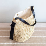 Women’s Simple Straw Woven Shoulder Bag for Beach, Vacation & Summer Outfits
