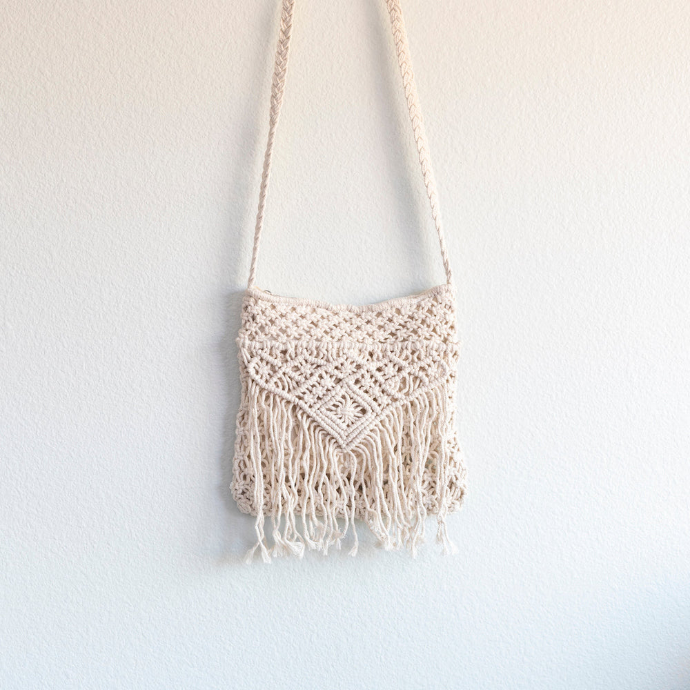 Häkel-Baumwoll-Boho-Strand-Umhängetasche Tragetasche für den Boho-Alltagsstil und Geschenke