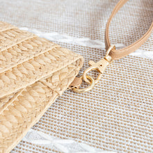 Damen Stroh-Geflochtene Schultertasche/Clutch für Strand, Urlaub & Sommer-Outfits