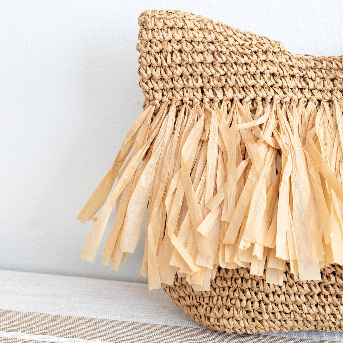 Women’s Large Straw Tote Bag with Tassels for Beach, Vacation & Summer Outfits