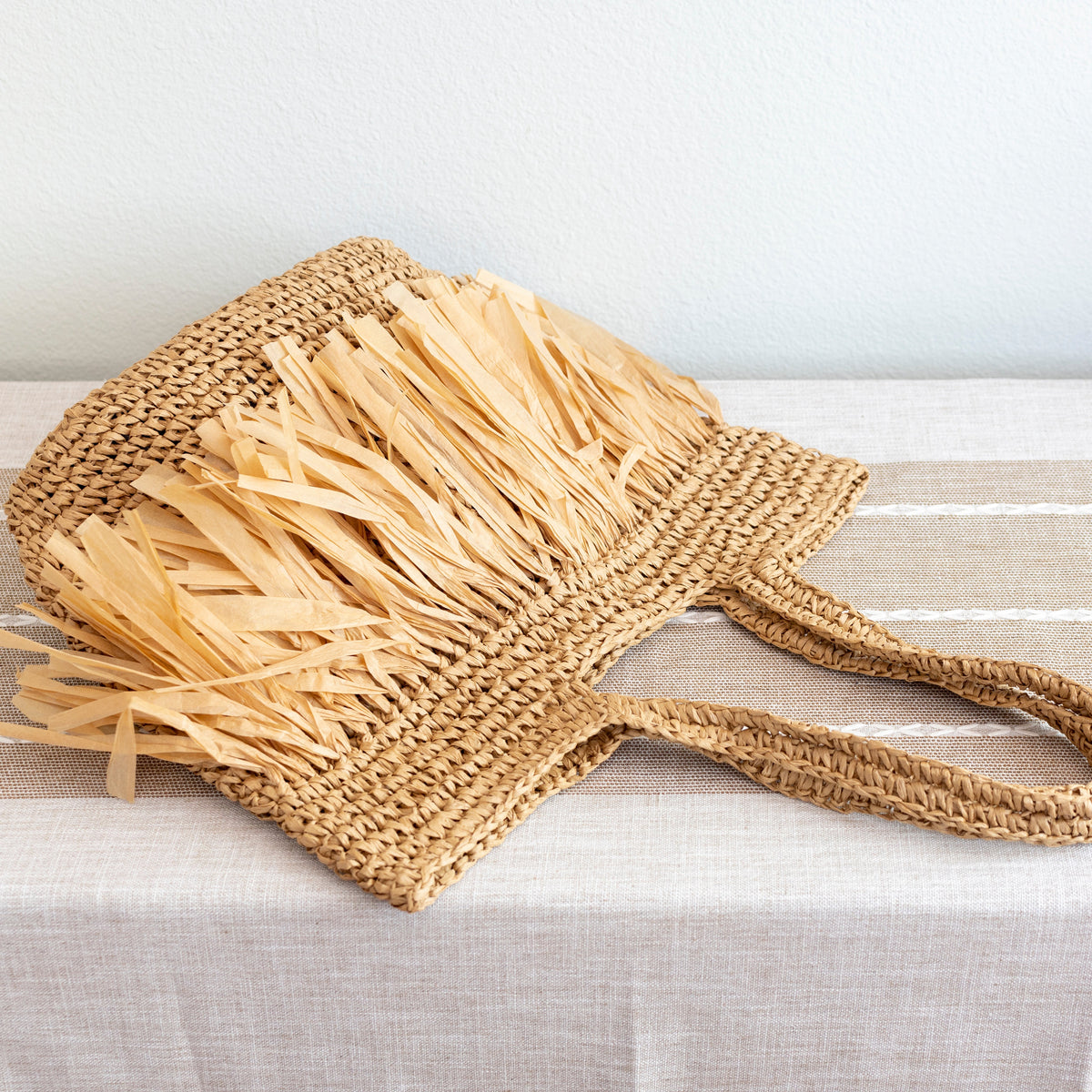 Women’s Large Straw Tote Bag with Tassels for Beach, Vacation & Summer Outfits