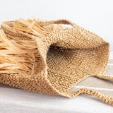 Women’s Large Straw Tote Bag with Tassels for Beach, Vacation & Summer Outfits