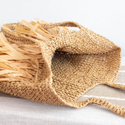 Women’s Large Straw Tote Bag with Tassels for Beach, Vacation & Summer Outfits
