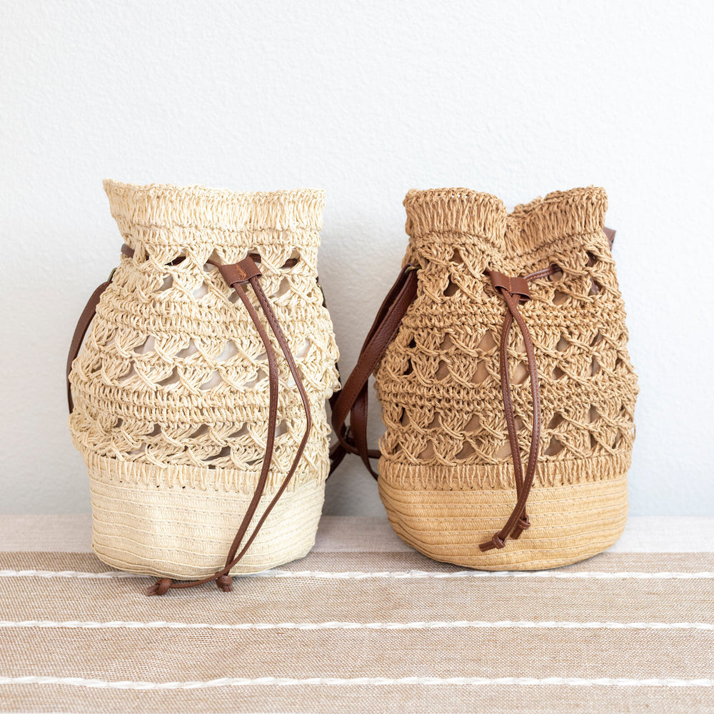 Women’s Summer Straw Bucket Bag Shoulder Bag for Beach, Vacation & Summer Outfits