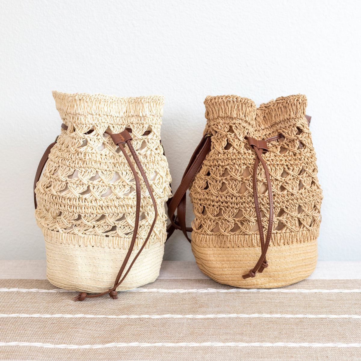 Women’s Summer Straw Bucket Bag Shoulder Bag for Beach, Vacation & Summer Outfits