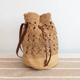 Women’s Summer Straw Bucket Bag Shoulder Bag for Beach, Vacation & Summer Outfits