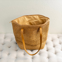Women’s Straw Woven Tote Minimalist Summer Shoulder Bag for Beach, Vacation & Summer Outfits