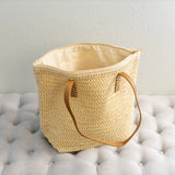 Women’s Straw Woven Tote Minimalist Summer Shoulder Bag for Beach, Vacation & Summer Outfits