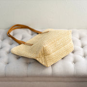 Women’s Straw Woven Tote Minimalist Summer Shoulder Bag for Beach, Vacation & Summer Outfits