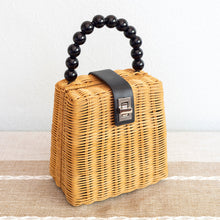 Stroh Rustikal Schick Damen Handgewebte Rattan Korbtasche Tragetasche für Strand, Urlaub & Sommer-Outfits