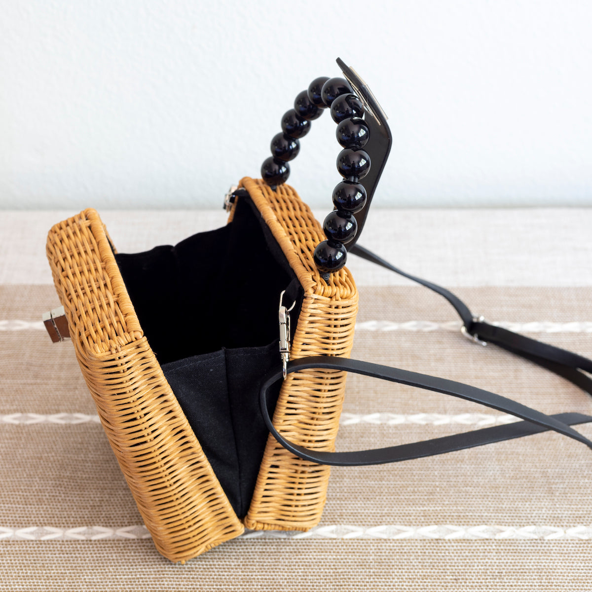 Straw Rustic Chic Women's Hand Woven Rattan Weave Basket Bag Tote Bag for Beach, Vacation & Summer Outfits