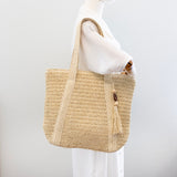 Women’s Large Straw Woven Tote Bag for Beach, Vacation & Summer Outfits