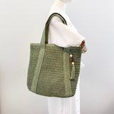 Women’s Large Straw Woven Tote Bag for Beach, Vacation & Summer Outfits